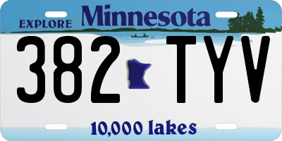 MN license plate 382TYV