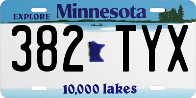 MN license plate 382TYX
