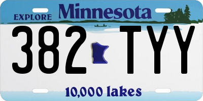 MN license plate 382TYY
