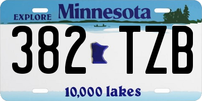 MN license plate 382TZB