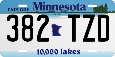 MN license plate 382TZD
