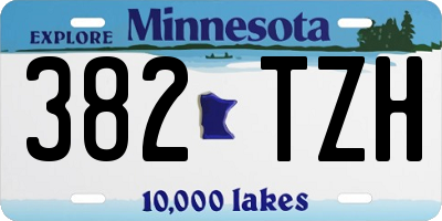 MN license plate 382TZH