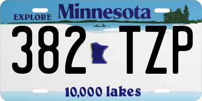 MN license plate 382TZP