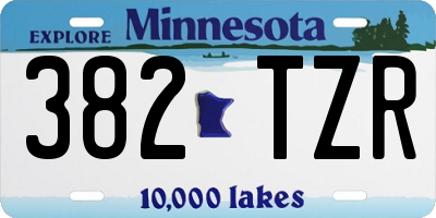 MN license plate 382TZR