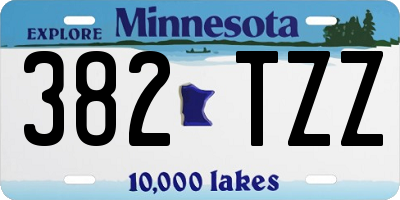 MN license plate 382TZZ