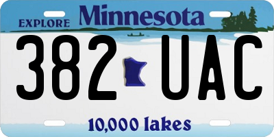 MN license plate 382UAC