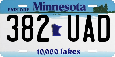 MN license plate 382UAD