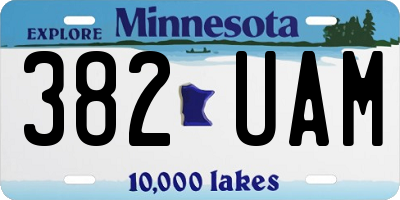 MN license plate 382UAM