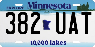 MN license plate 382UAT