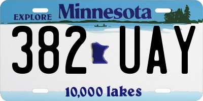 MN license plate 382UAY