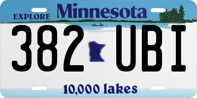 MN license plate 382UBI