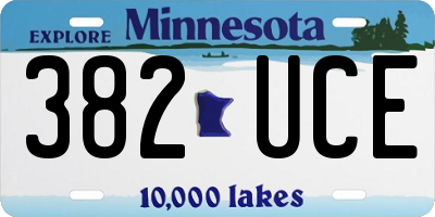 MN license plate 382UCE