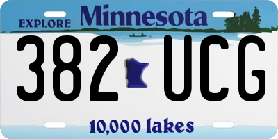 MN license plate 382UCG