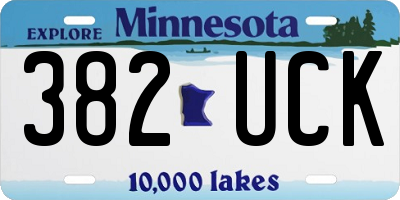 MN license plate 382UCK