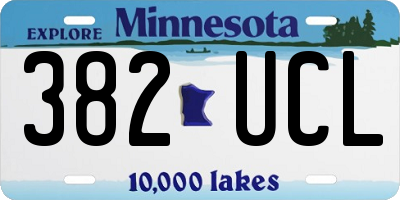 MN license plate 382UCL