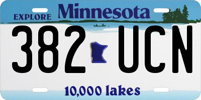 MN license plate 382UCN