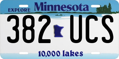 MN license plate 382UCS