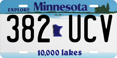 MN license plate 382UCV