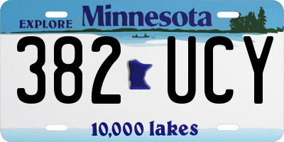 MN license plate 382UCY