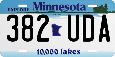 MN license plate 382UDA