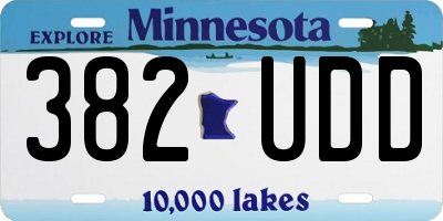 MN license plate 382UDD