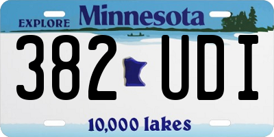 MN license plate 382UDI
