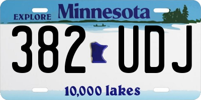 MN license plate 382UDJ