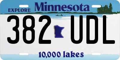 MN license plate 382UDL