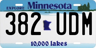 MN license plate 382UDM