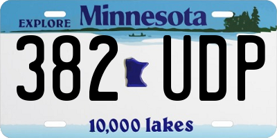 MN license plate 382UDP