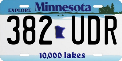 MN license plate 382UDR