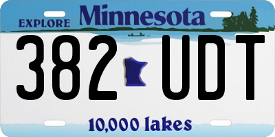 MN license plate 382UDT