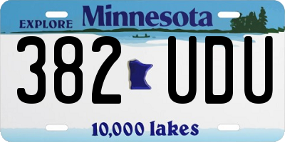 MN license plate 382UDU