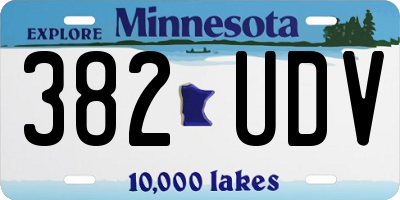 MN license plate 382UDV