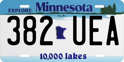 MN license plate 382UEA