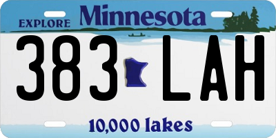 MN license plate 383LAH