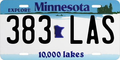 MN license plate 383LAS