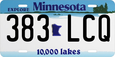 MN license plate 383LCQ