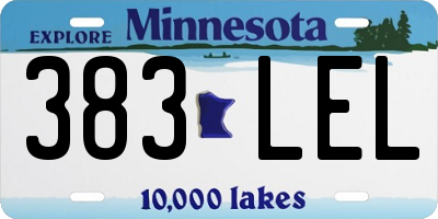 MN license plate 383LEL