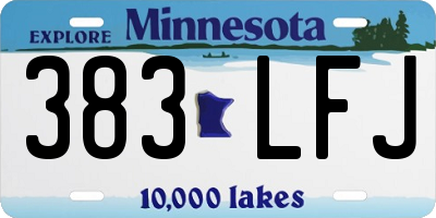 MN license plate 383LFJ