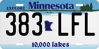 MN license plate 383LFL