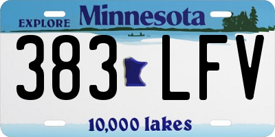 MN license plate 383LFV