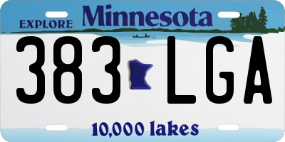 MN license plate 383LGA