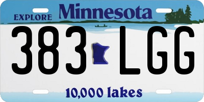 MN license plate 383LGG