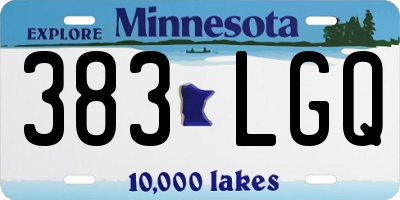MN license plate 383LGQ