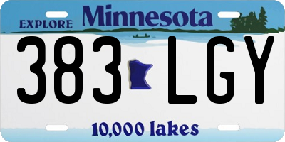 MN license plate 383LGY
