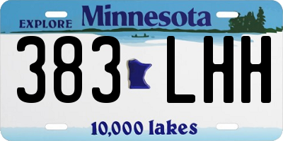 MN license plate 383LHH