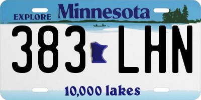 MN license plate 383LHN