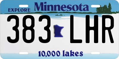 MN license plate 383LHR