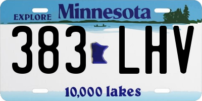 MN license plate 383LHV